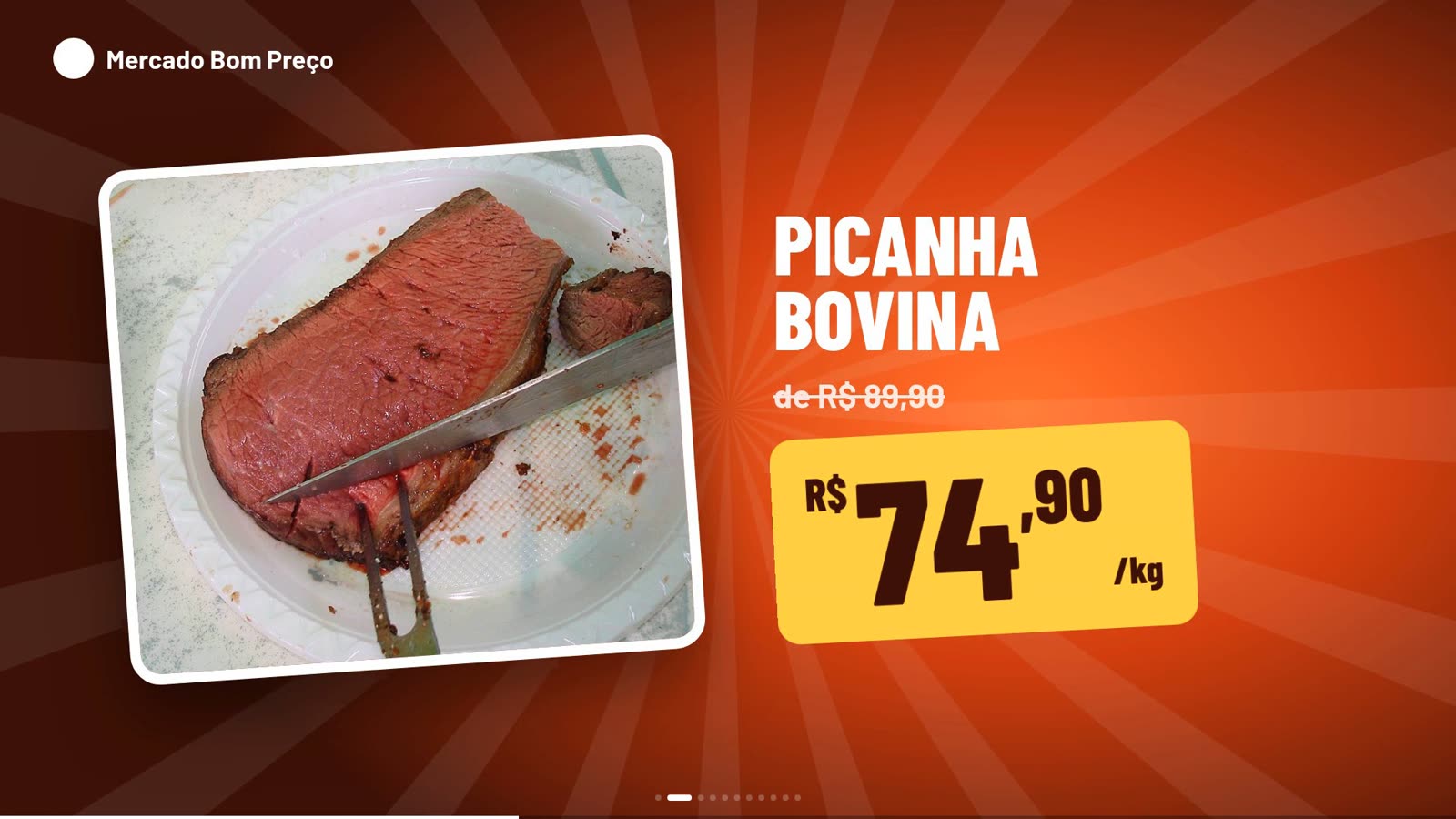 Propaganda em vídeo da picanha na TV